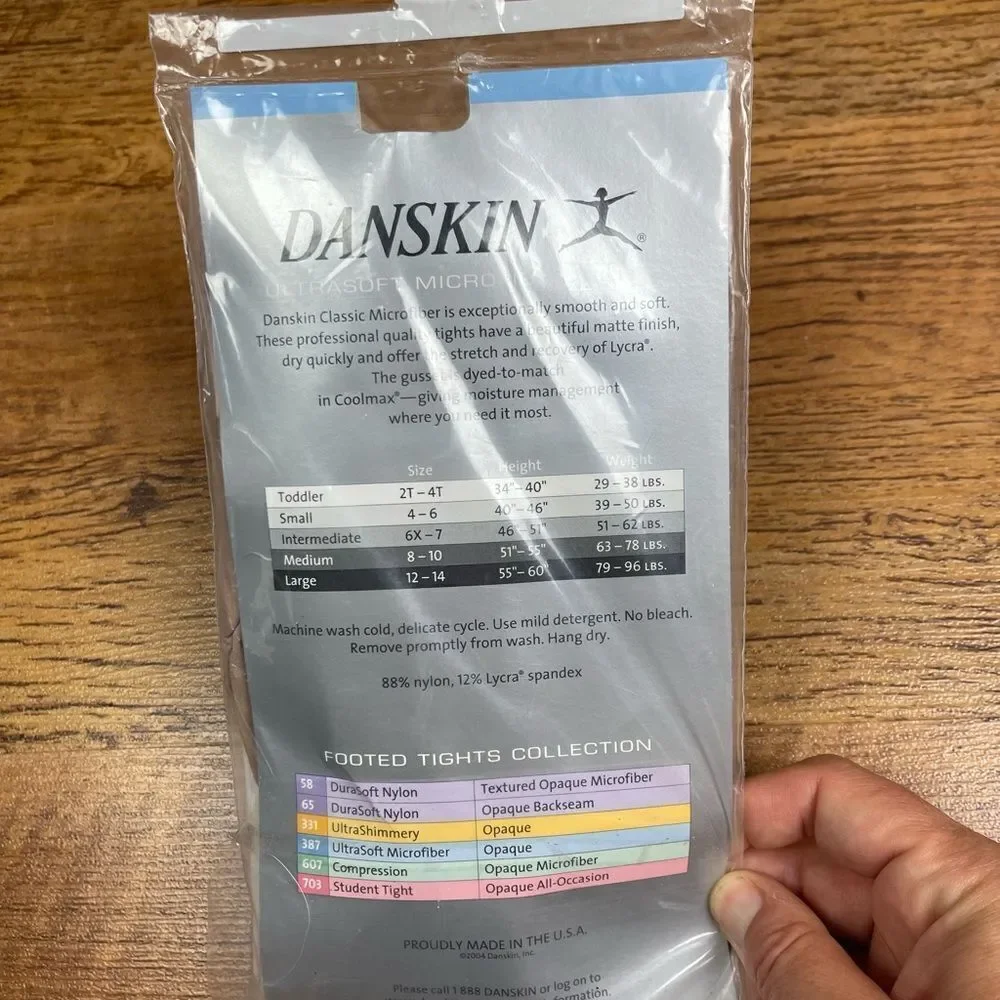 Danskin girls footed